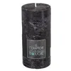 Image de Bougie ronde effet rustique - D 7 x H 14 cm - Noir