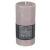 Image de Bougie ronde effet rustique - D 7 x H 14 cm - Taupe