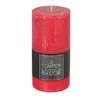 Image de Bougie ronde effet rustique - D 7 x H 14 cm - Rouge