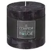 Image de Bougie ronde style rustique - D 10 x H 10 cm - Noir
