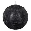 Image de Bougie sphérique style rustique - D 10 cm - Noir