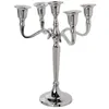 Image de chandelier 5 branches métal 27cm argent - jja 103425