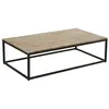 Image de Table basse style industriel en Bois d' Acacia et Métal Noir 115 x 65 x H 32.5 cm