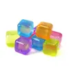 Image de 10 glaçons réutilisables cube coloré - jja 115005