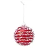 Image de Fééric Lights and Christmas - Boule de Noël en Verre "Perles" 9cm Rouge