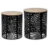 Image de Lot de 2 tables basses Feuille noir Atmosphera