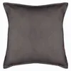 Image de Atmosphera - Coussin Lilou déhoussable effet velours en polyester 55x55 cm - Gris Foncé - Lilou