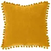 Image de Atmosphera Créateur d'intérieur - Coussin à Pompons "Jao" 40x40cm Ocre