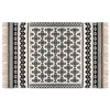 Image de Atmosphera Créateur d'intérieur - Tapis Déco à Franges "Pailo" 120x170cm Noir & Blanc