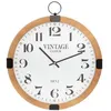 Image de Atmosphera Créateur d'intérieur - Horloge Murale Silencieuse "Gousset" 38cm Naturel
