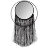 Image de Atmosphera Créateur d'intérieur - Miroir Mural Rond en Métal "Frange" 18cm Noir