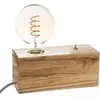 Image de Atmosphera, Lampe de table, Lampe de table en bois Marron 40 W 220-240 V (E27)