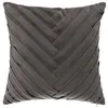 Image de Atmosphera Créateur d'intérieur - Coussin Déhoussable Velours "Tressé" 40x40cm Gris