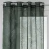 Image de Atmosphera - Voilage Dévo à imprimé feuille - 140 x 240 cm - Vert - Dévo