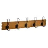 Image de Atmosphera Créateur d'intérieur - Patère 5 Crochets Bois & Métal "Loft" 63cm Naturel