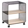 Image de FIVE Simply Smart - Étagère 2 Niveaux sur Roulettes "Brio" 51cm Noir