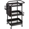 Image de Desserte métal noir roulettes 52 cm Perfo 5five