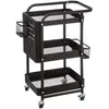 Image de 5Five, Table basse, Trolley, métal - 3 niveaux - Noir (52.80 x 30 x 76 cm)