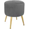 Image de Atmosphera, Tabouret de bar, Pufa do salonu SOLARO, Ø 35 cm, kolor szary