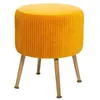 Image de Atmosphera Créateur d'intérieur - Tabouret Design en Velours "Solaro" 41cm Jaune