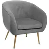 Image de Fauteuil velours gris Solaro Atmosphera