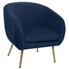 Image de Fauteuil velours bleu Solaro Atmosphera