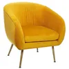 Image de Fauteuil velours jaune Solaro Atmosphera