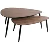 Image de Lot de 2 Tables à café gigognes en Bois foncé