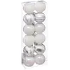 Image de Fééric Lights and Christmas - Lot de 12 Boules de Noël "Colorama" 4cm Argent & Blanc