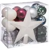 Image de Féérie Lights & Christmas - Kit Décoration pour sapin de Noël - 44 Pièces - Blanc, vert, bleu et argent - Marc en terre sauvage