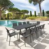 Image de Table rectangulaire extensible Piazza 10 p. graphite Hespéride
