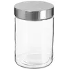 Image de bocal verre couvercle inox 1.2l transparent - jja 135297