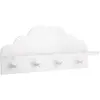 Image de Atmosphera, Patère + Porte-manteau mural, patere « nuage blanc » x4, blanc