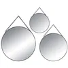 Image de Atmosphera Créateur d'intérieur - Lot de 3 Miroirs Métal "Ronds" 29cm Noir