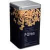 Image de Boite alimentaire - Relief II - pâtes - 10.8 x 10.8 x 18.4 cm - Fer et étain - Noir