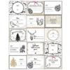 Image de 15 étiquettes paquet cadeau noël nature
