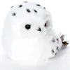 Image de Atmosphera Créateur d'intérieur - Statuette Déco Hibou Fourrure 21cm Blanc