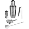 Image de Secret de Gourmet - Coffret à Cocktails 5 pièces "Acier" 18cm Argent