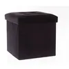 Image de Pouf coffre pliant Lysandre velours Noir