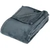 Image de Atmosphera Créateur d'intérieur - Plaid Polaire "Microfibre" 125x150cm Bleu Orage