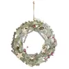 Image de FEERIC LIGHTS & CHRISTMAS Couronne a suspendre avec des branches - 30 cm - Rouge