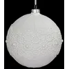 Image de Fééric Lights and Christmas - Boule de Noël en Verre "Dentelle Perle" 10cm Blanc