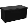 Image de Atmosphera - Banquette coffre pliable Loft - L. 76 x H. 37,5 cm - Noir