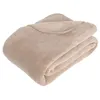 Image de Plaid grand modèle microfibre 180x230 cm coloris lin - Lin