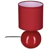 Image de Atmosphera, Lampe de table, Lampe de chevet Boule   Socle en céramique blanche   Abat-jour en tissu de coton   E14   25 x 13 cm (E14)