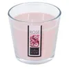 Image de Bougie parfumée à la rose - 13,5 x 12,5 cm - Verre - Rose