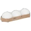 Image de Atmosphera Créateur d'intérieur - Lot de 3 Bougies Boules "Many" 6cm Blanc