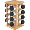 Image de FIVE Simply Smart - Présentoir à Epices Rotatif "16 Pots" 28cm Bambou