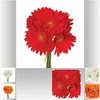 Image de bouquet de 7 fleurs gerbera de 26cm - jja 124137