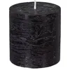 Image de Comptoir de la Bougie - Bougie Ronde "Rustic" 7cm Noir